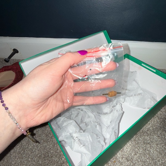 Lauren Lorraine Red Rhinestone Bow Heels - Picture 5 of 6